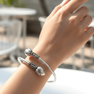 Signature Oxidised Silver Kada