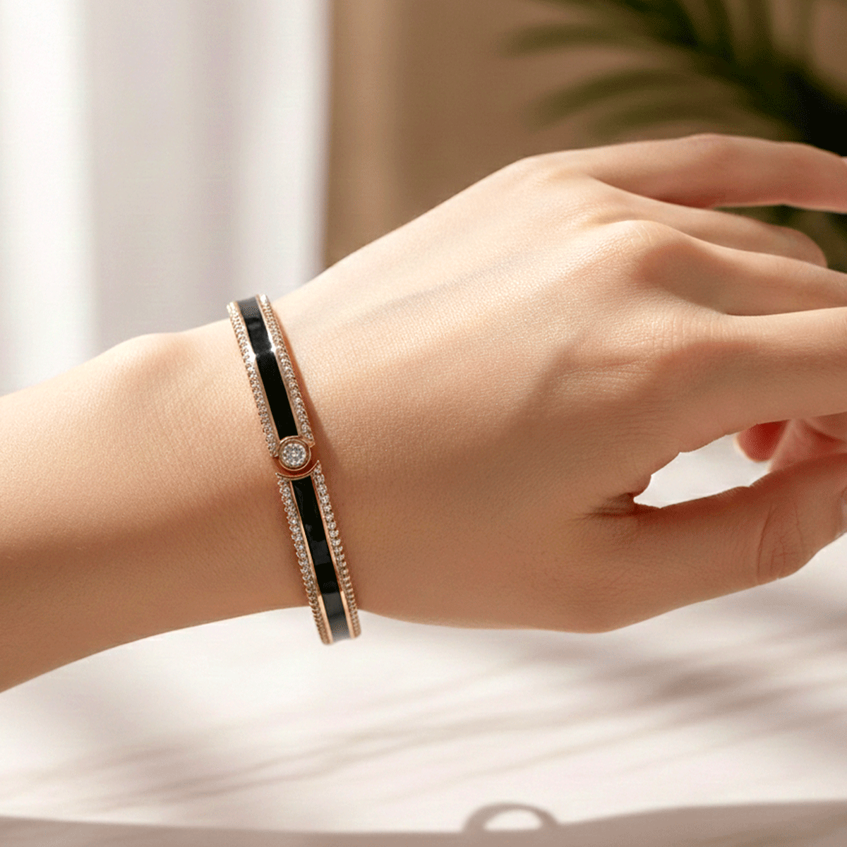 Radiant Rose Gold Statement Kada