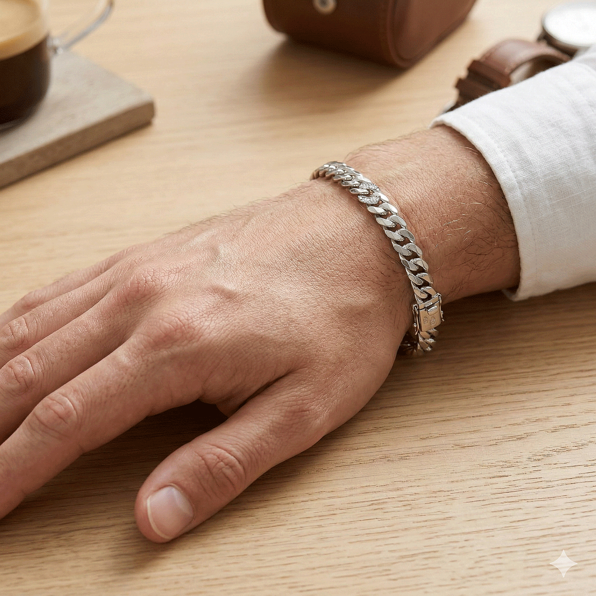 Rugged Link Silver Bracelet