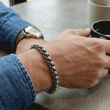 Rugged Link Silver Bracelet
