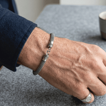 Rugged Link Silver Bracelet