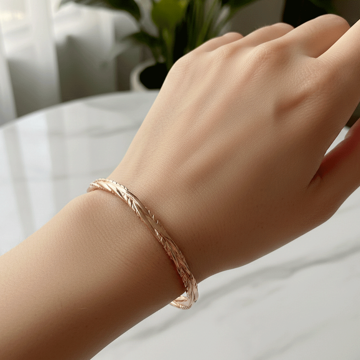 Radiant Rose Gold Statement Kada