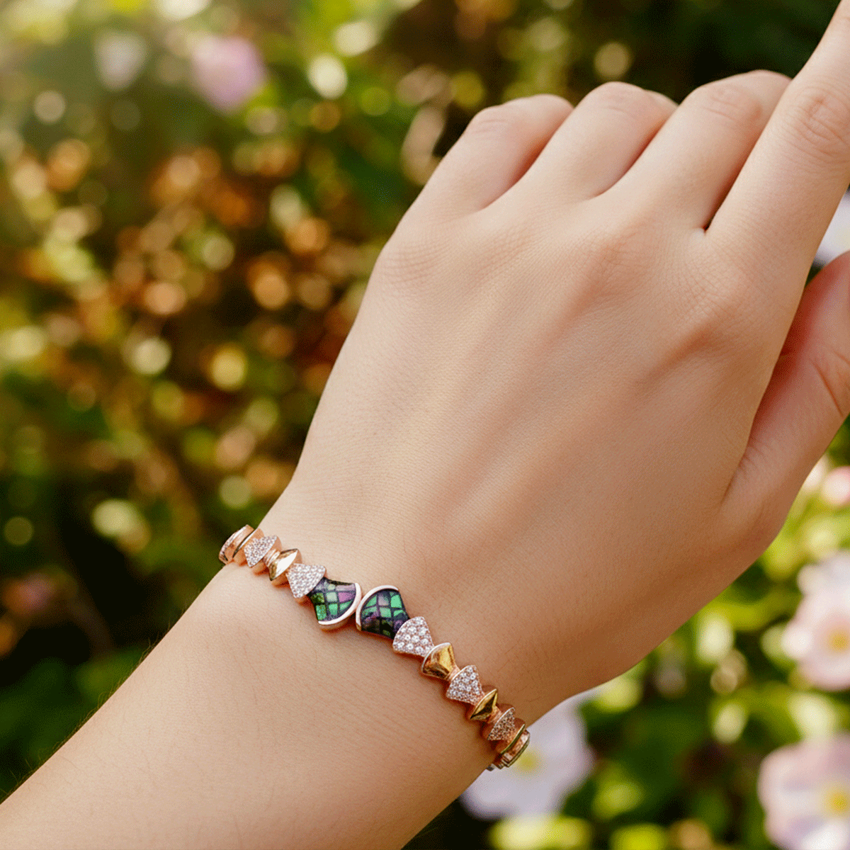 Radiant Rose Gold Statement Kada