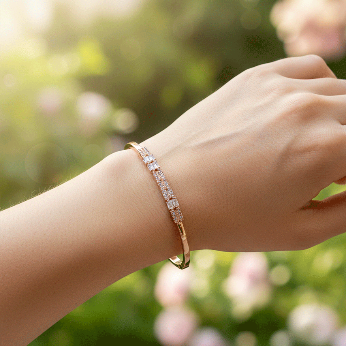 Radiant Rose Gold Statement Kada