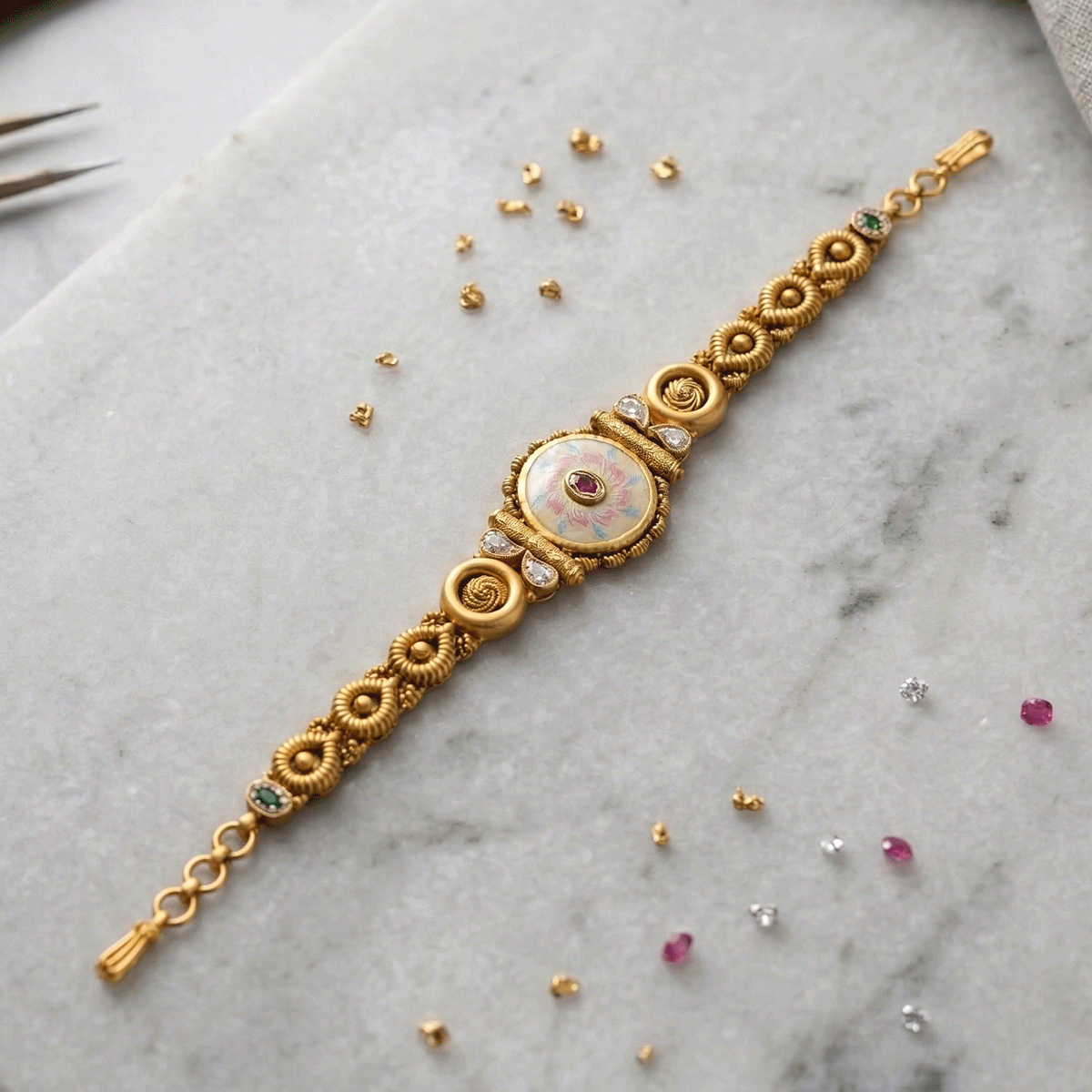 Golden Glow – 92.5 Silver Gold Plated Bracelets