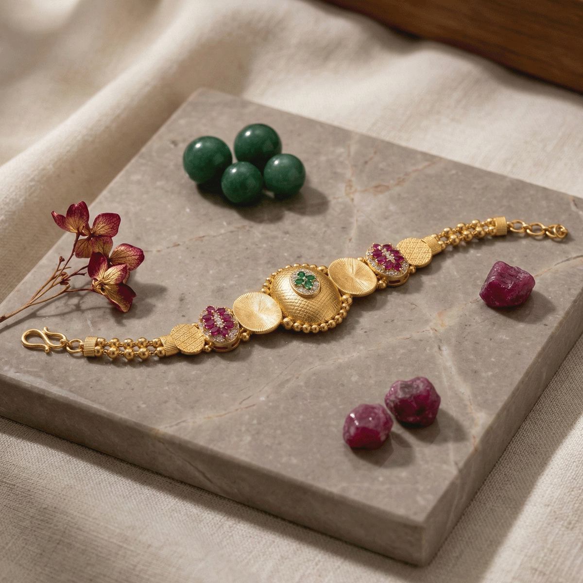 Golden Glow – 92.5 Silver Gold Plated Bracelets