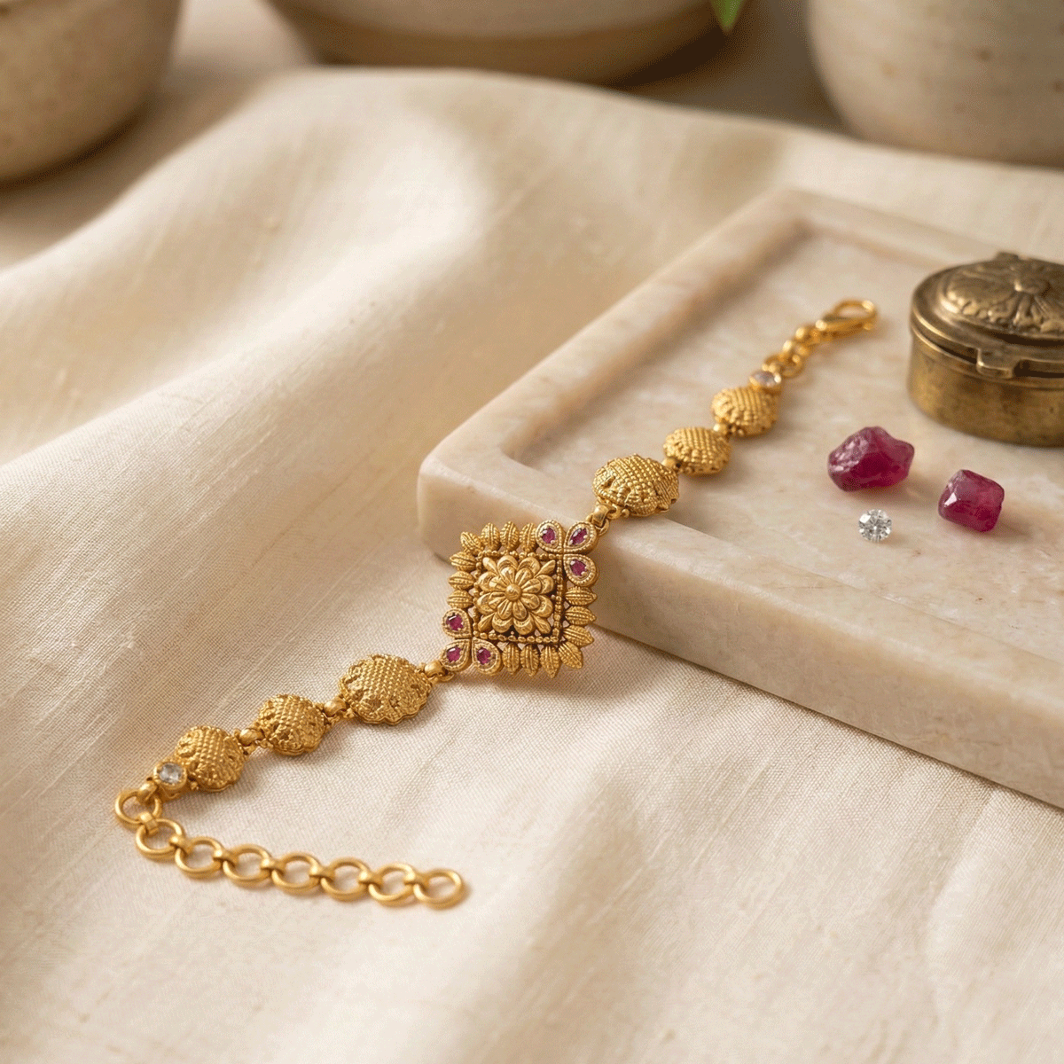 Golden Glow – 92.5 Silver Gold Plated Bracelets