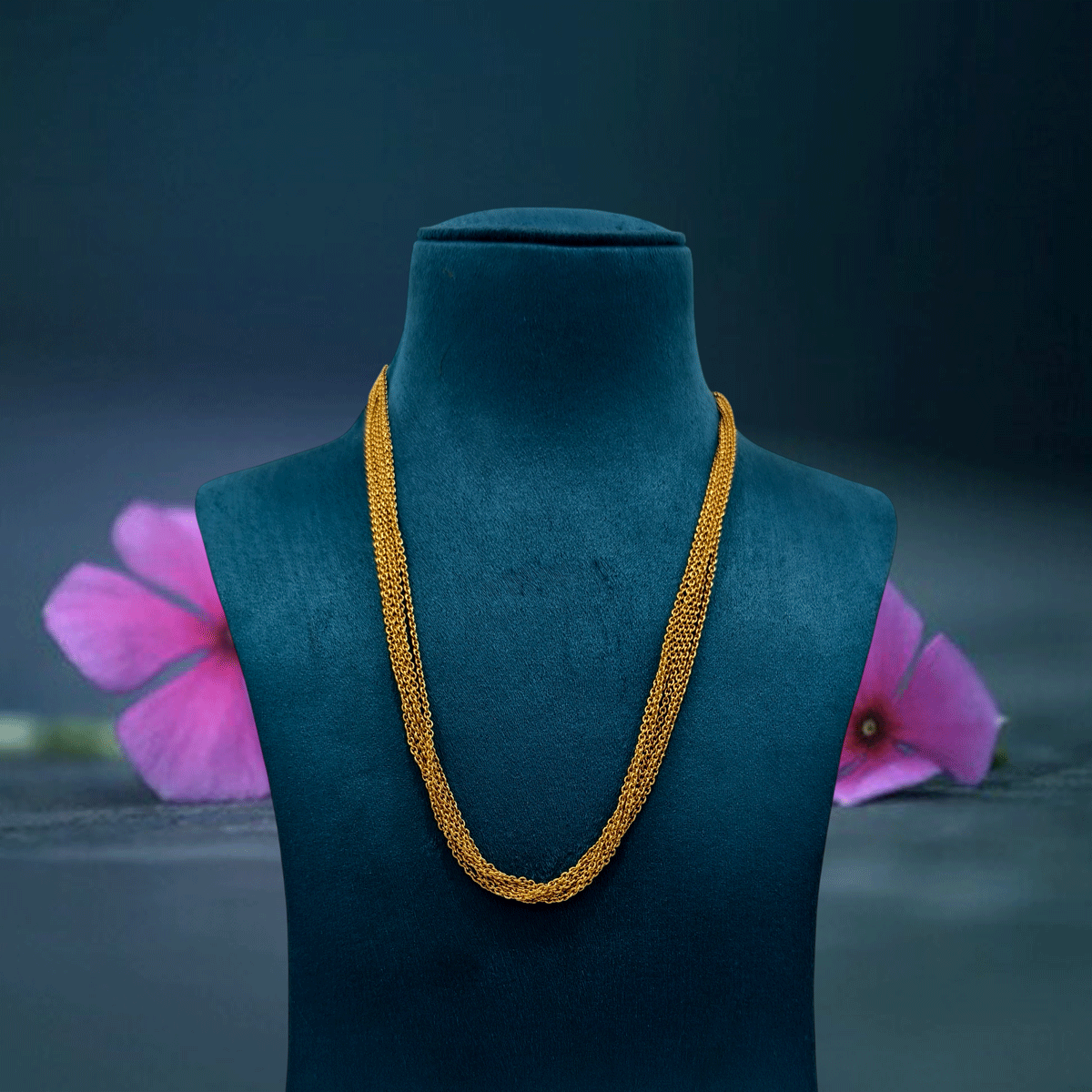 Golden Layers Multi Colour Beaded Chain