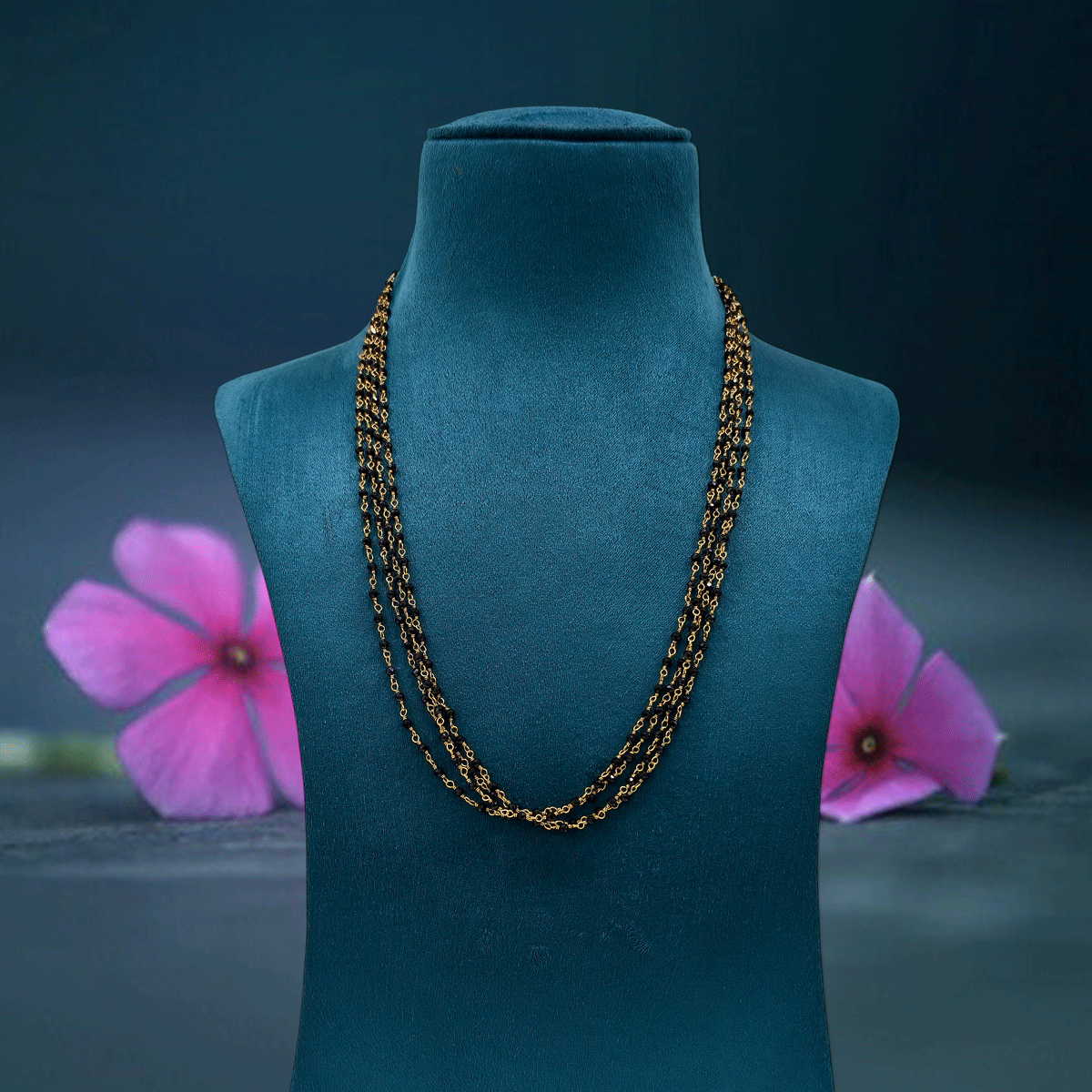 Golden Layers Multi Colour Beaded Chain