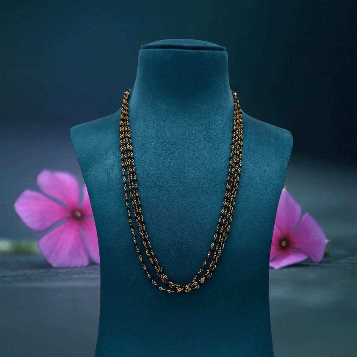 Golden Layers Multi Colour Beaded Chain