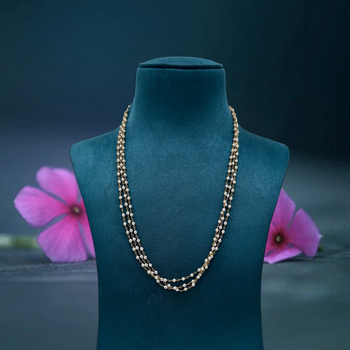 Golden Layers Multi Colour Beaded Chain