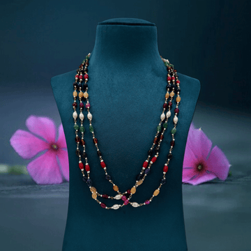 Golden Layers Multi Colour Beaded Chain