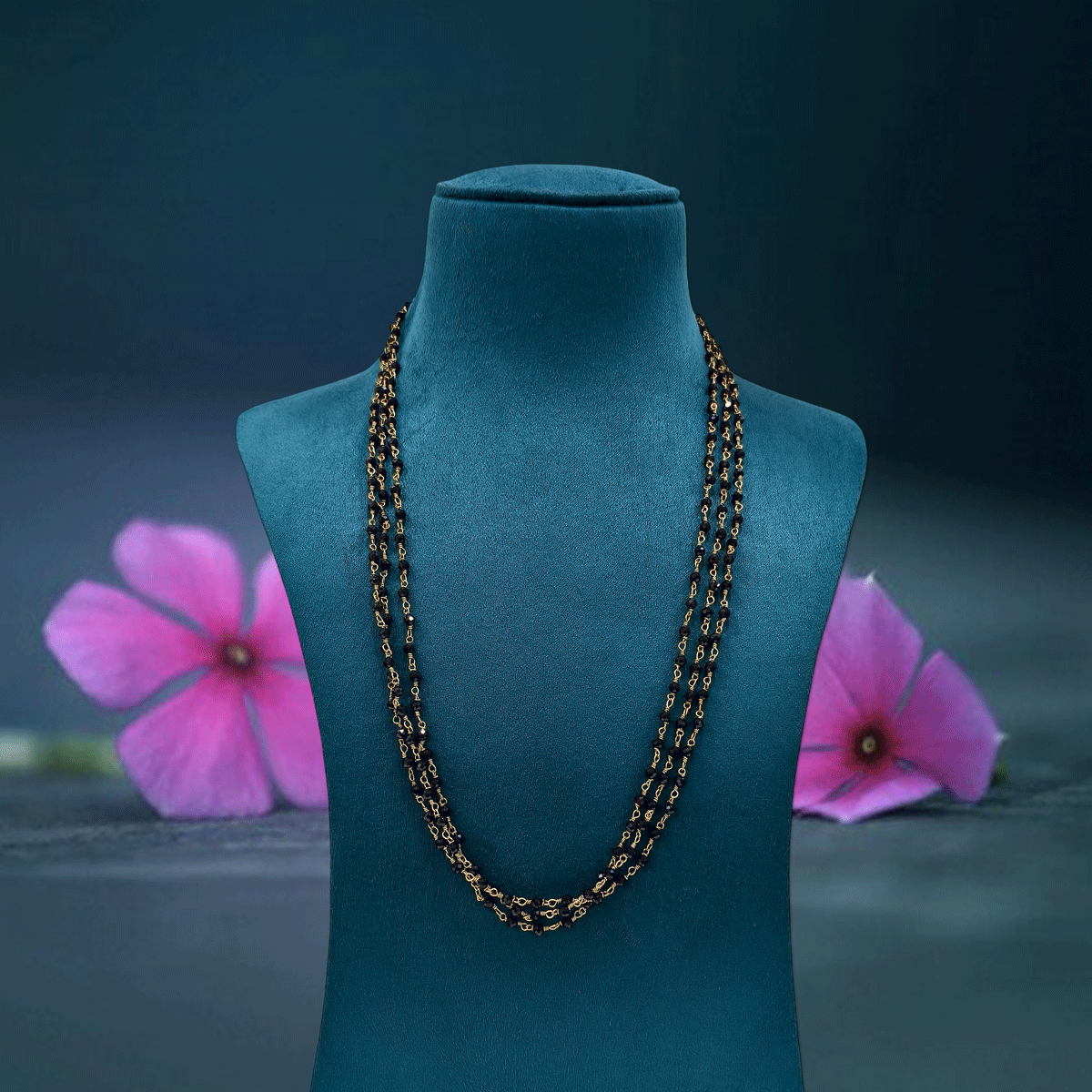 Golden Layers Multi Colour Beaded Chain