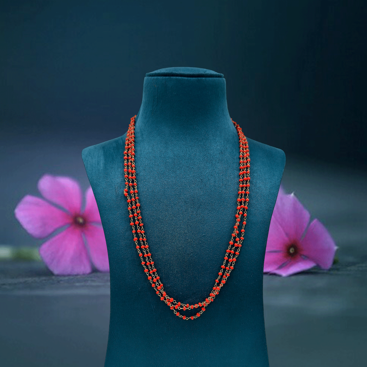 Golden Layers Multi Colour Beaded Chain