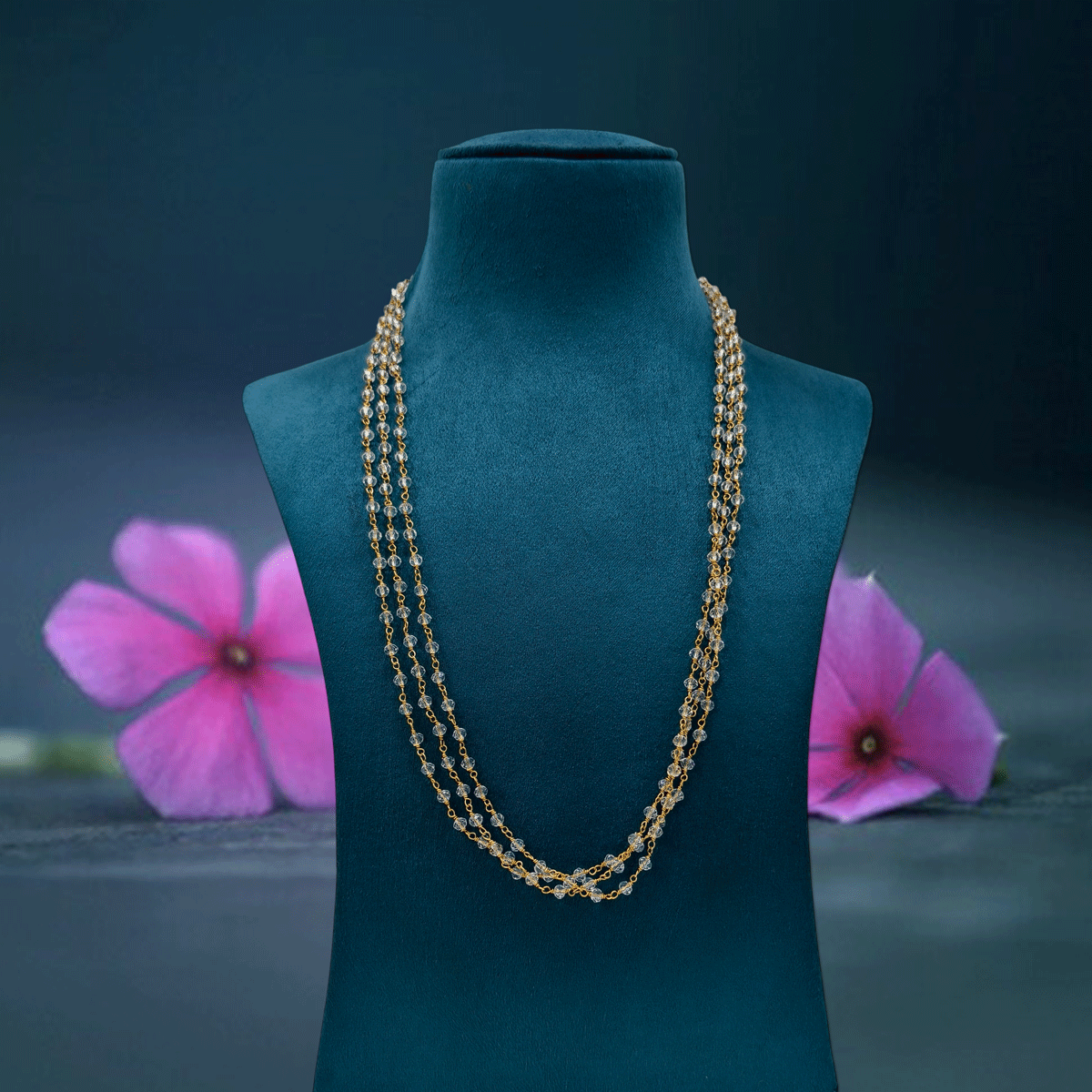 Golden Layers Multi Colour Beaded Chain
