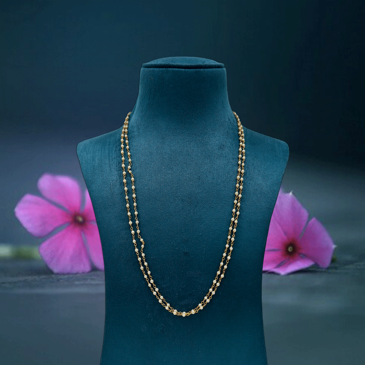 Golden Layers Multi Colour Beaded Chain