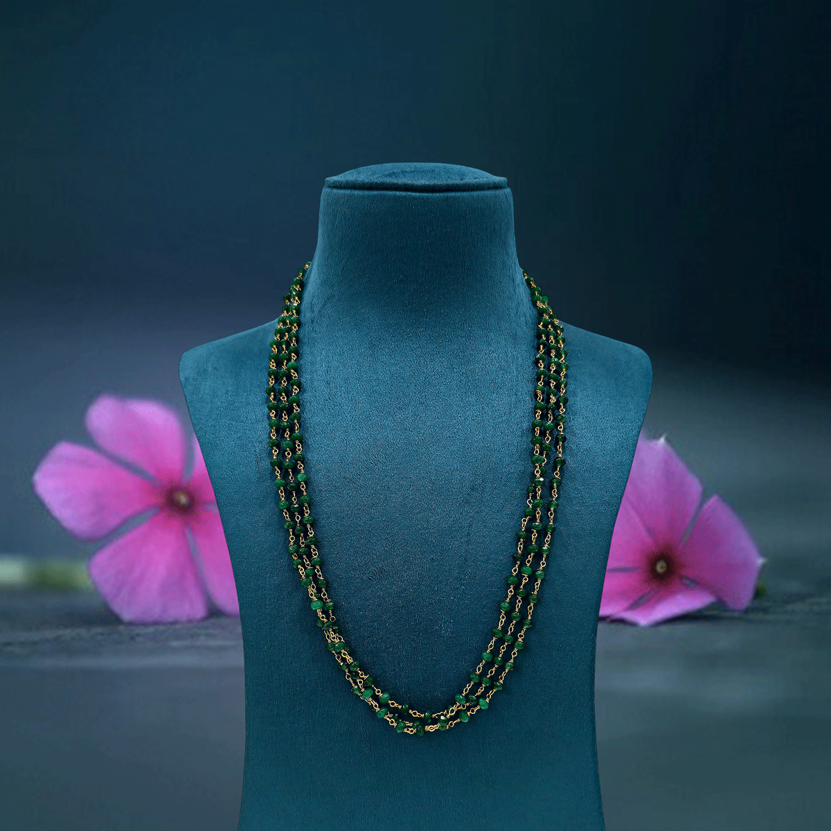 Golden Layers Multi Colour Beaded Chain