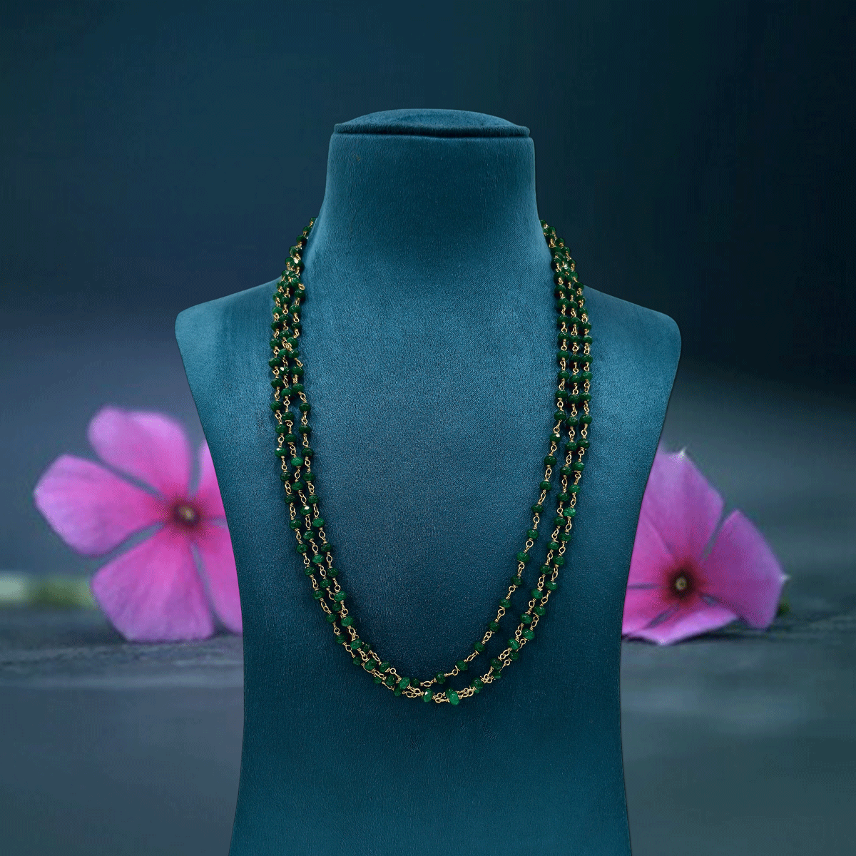 Golden Layers Multi Colour Beaded Chain