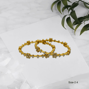 Radiant Royale White Stone Bangles