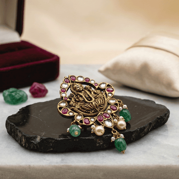Dazzling 3D Kundan Pendant