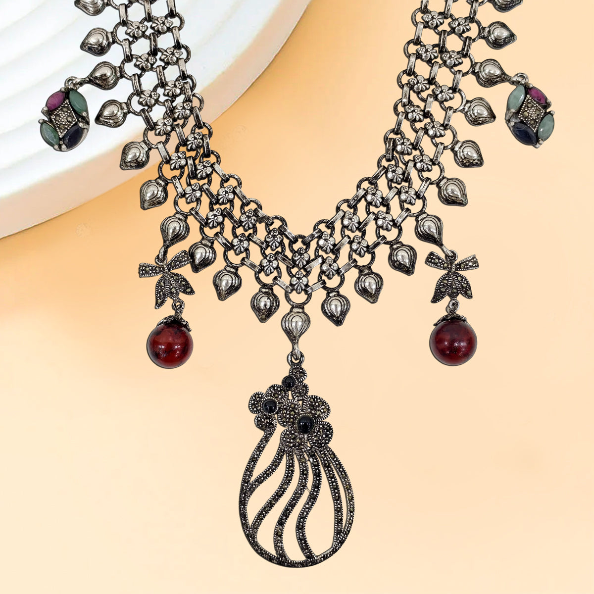 Eternal Grace Oxidised Necklace