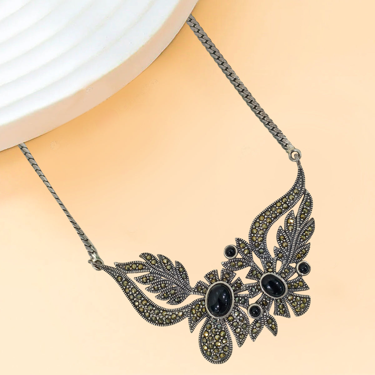 Eternal Grace Oxidised Necklace