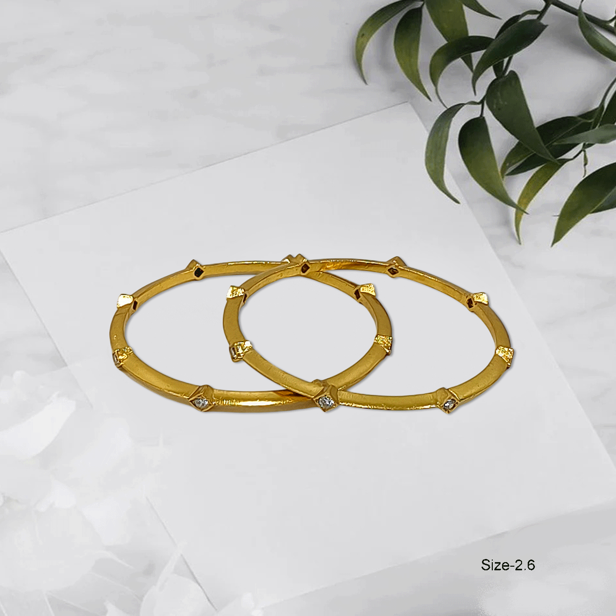 Radiant Royale White Stone Bangles