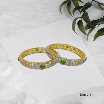 Radiant Royale White Stone Bangles
