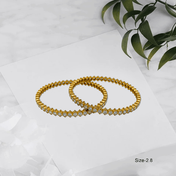Radiant Royale White Stone Bangles