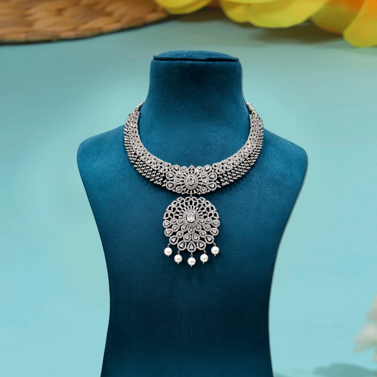 Modern Glam Silver Necklace