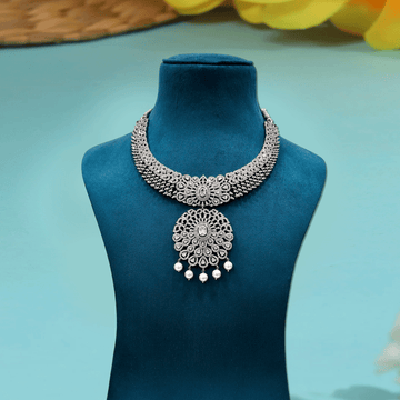 Modern Glam Silver Necklace