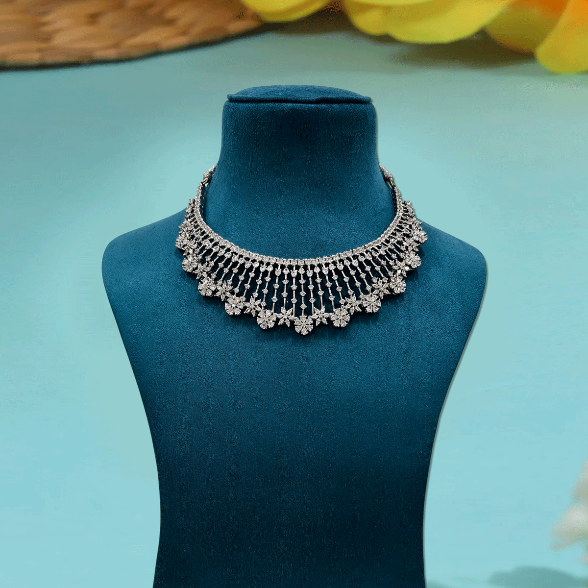 Modern Glam Silver Necklace