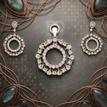 Graceful Rose Gold Pendant Set