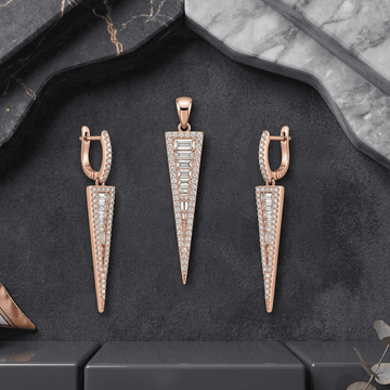 Graceful Rose Gold Pendant Set