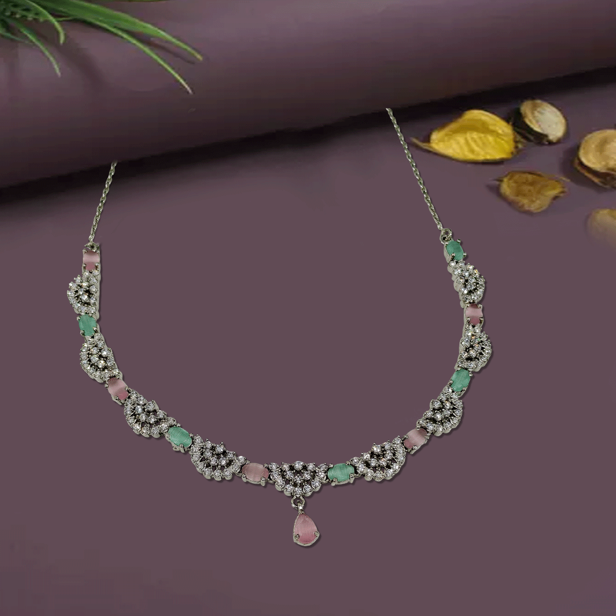 Modern Glam Silver Necklace