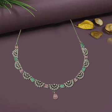 Modern Glam Silver Necklace