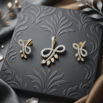 Graceful Rose Gold Pendant Set