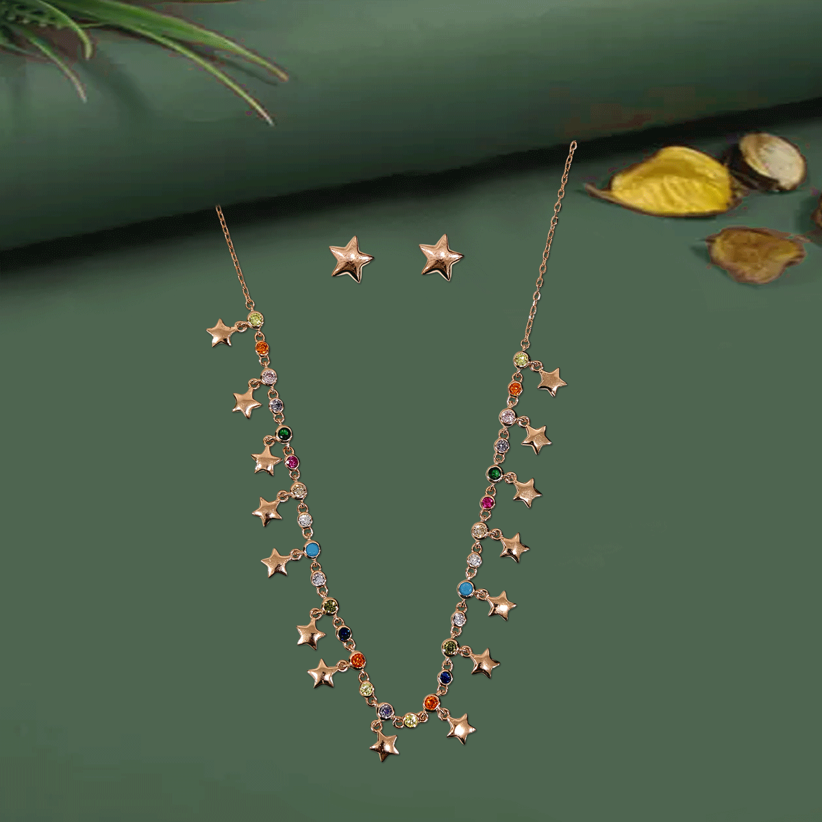 Trendline Rose Gold Silver Necklace