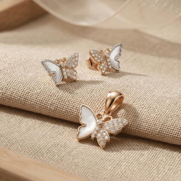 Graceful Rose Gold Pendant Set
