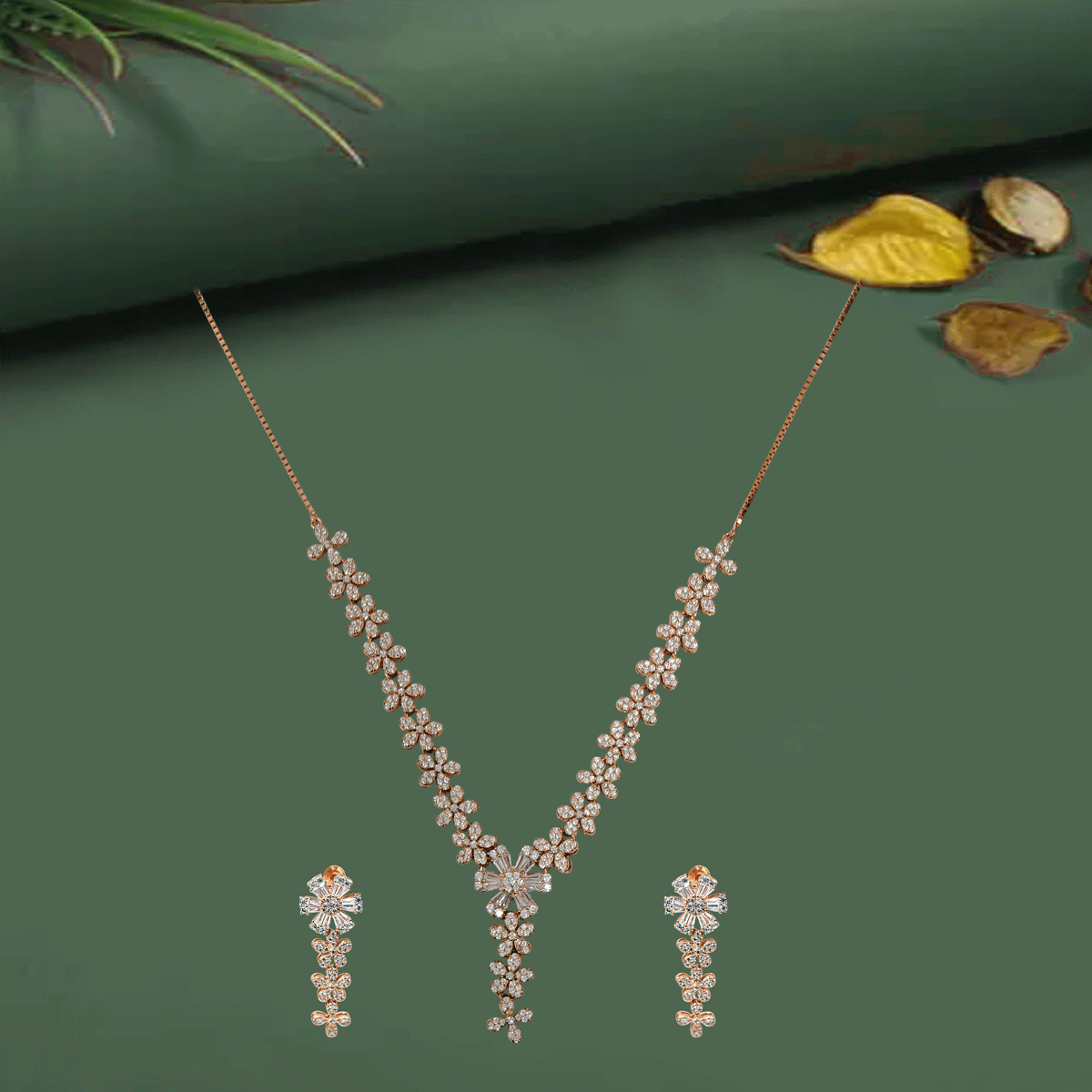 Trendline Rose Gold Silver Necklace