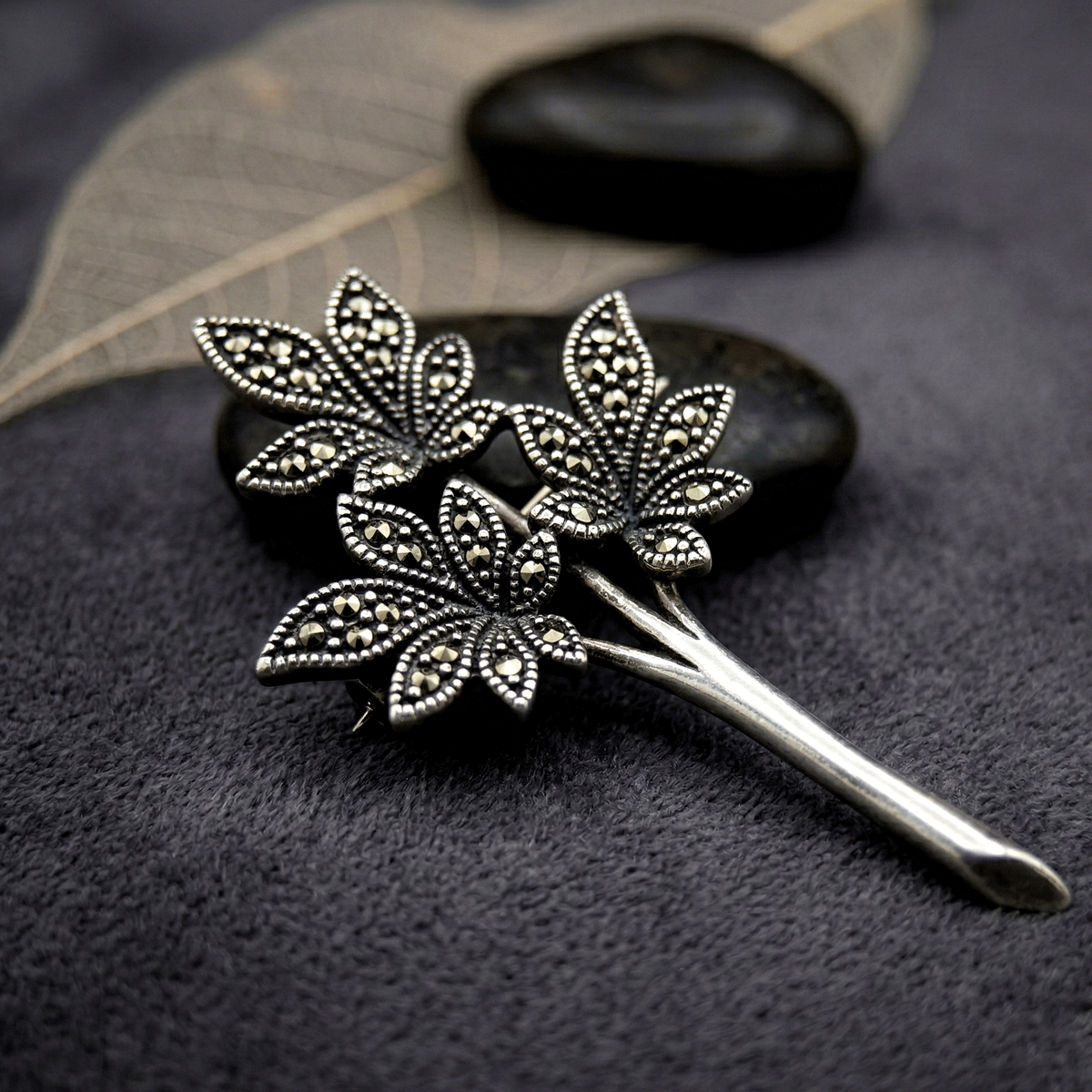 Elegant 92.5 Sterling Silver Saree Pin