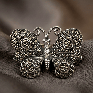 Elegant 92.5 Sterling Silver Saree Pin