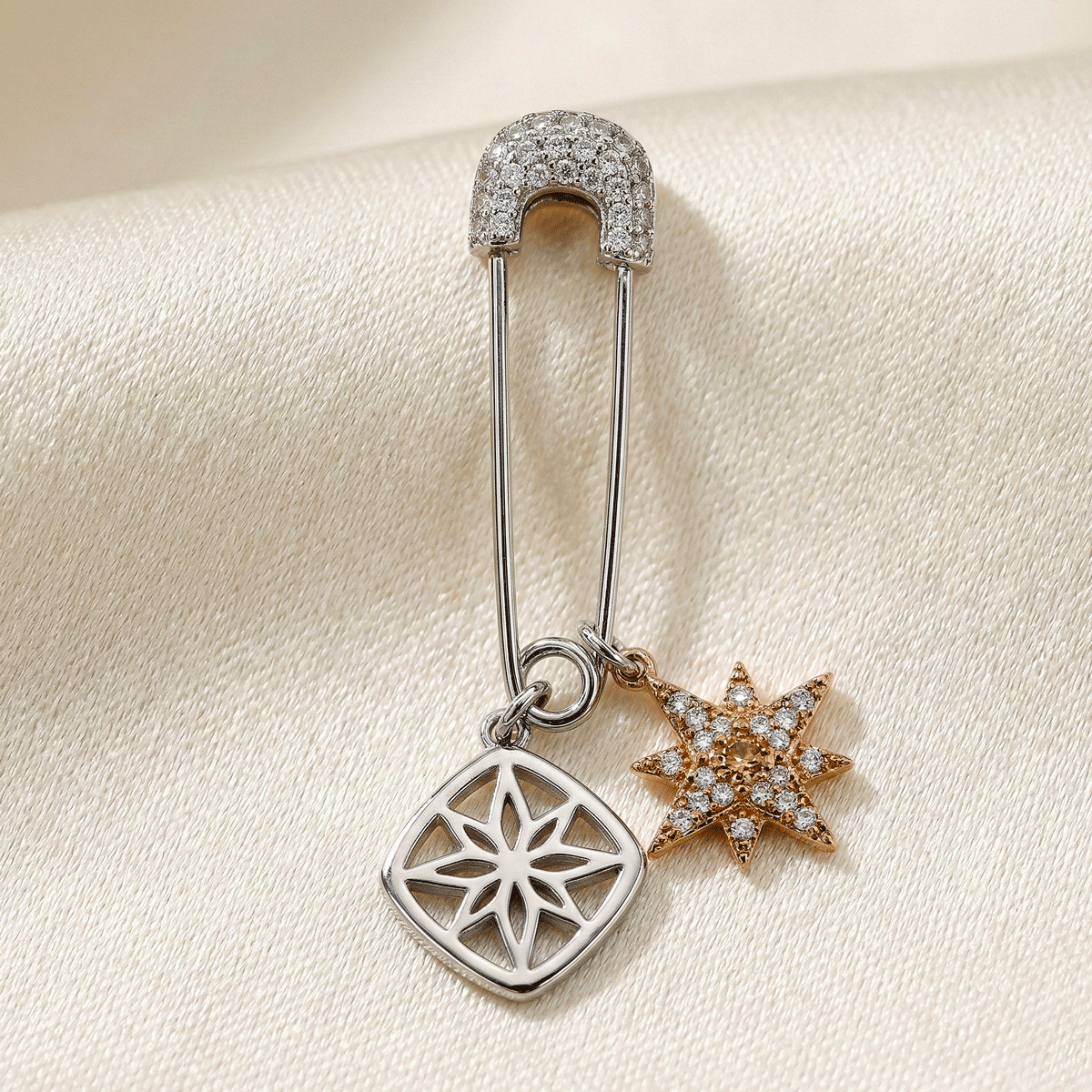 Elegant 92.5 Sterling Silver Saree Pin