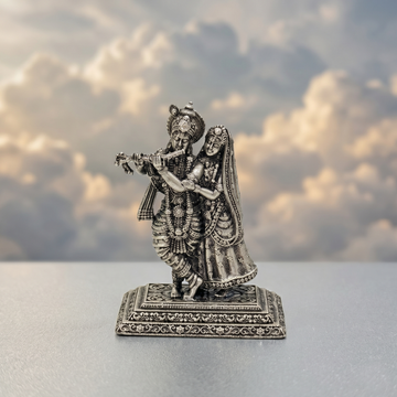 92.5 Silver Radha Krishna Statue