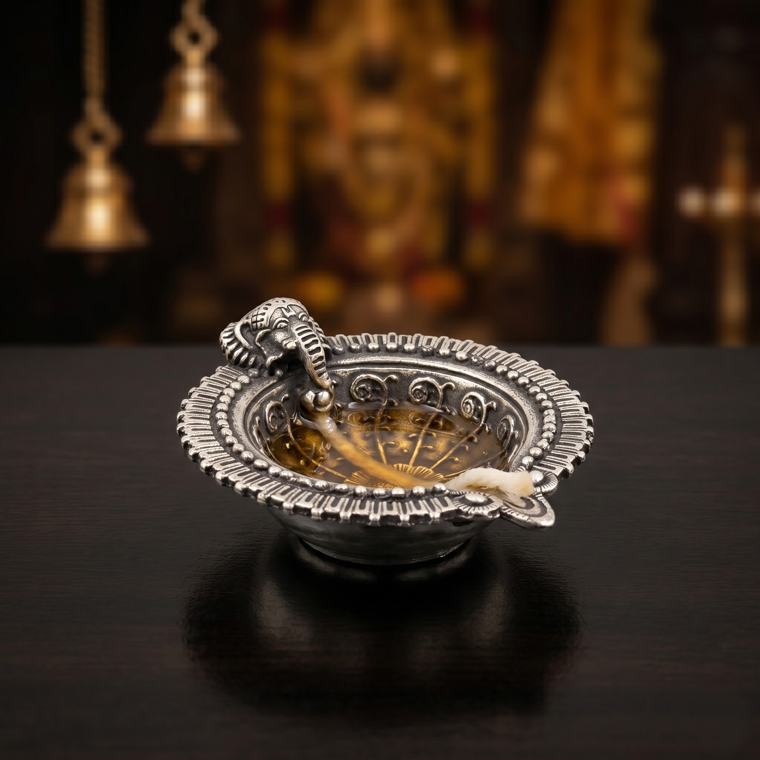 92.5 Silver Classic Silver Gaja Deepam