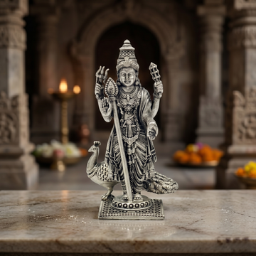 92.5 Silver Lord Murugan Statue