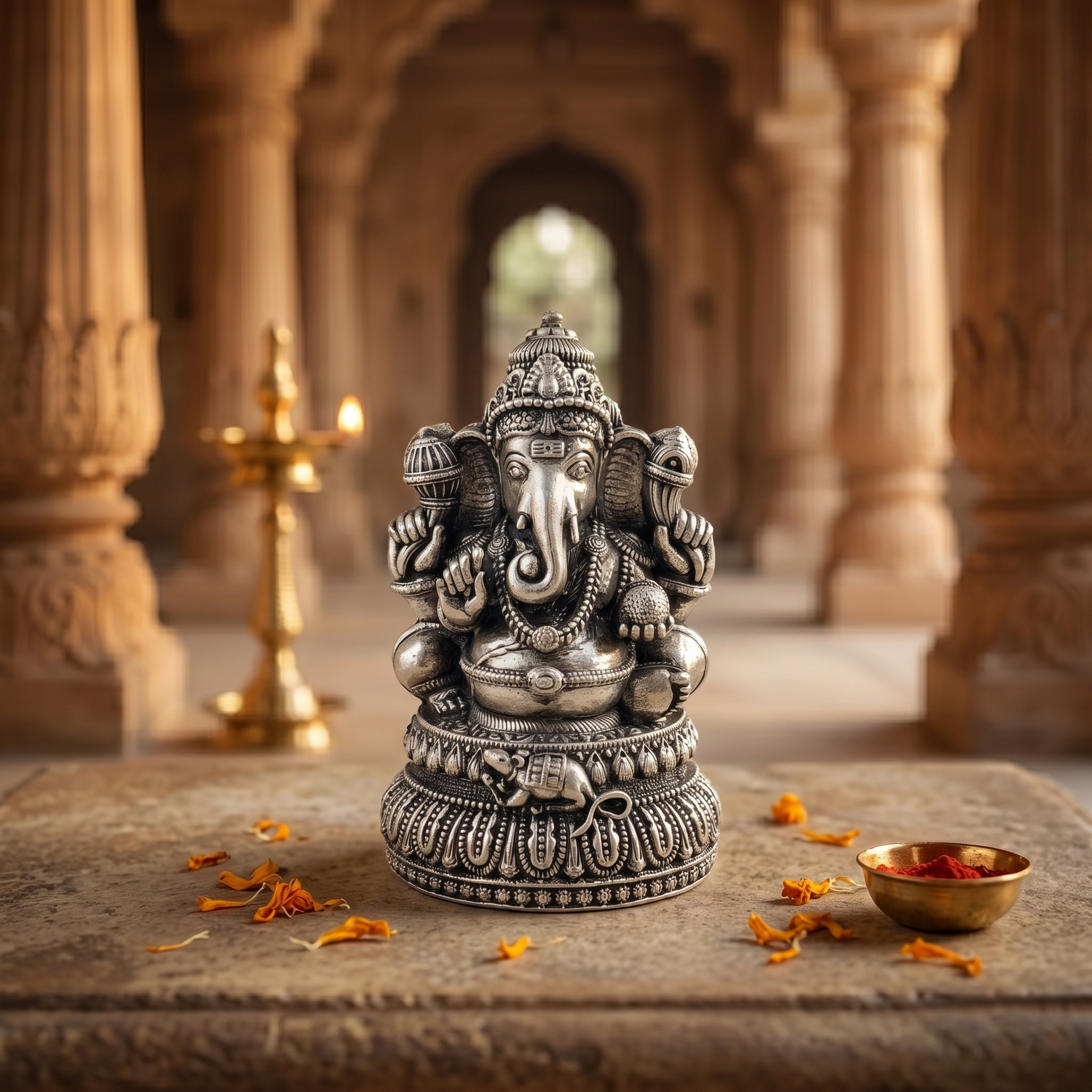 92.5 Silver Lord Ganesha Statue