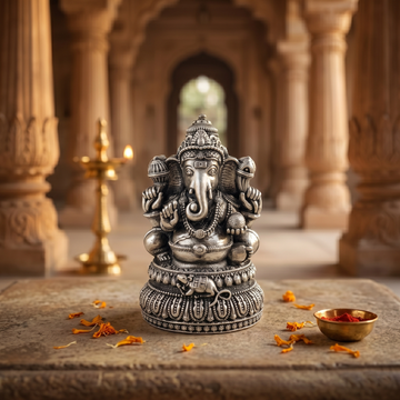 92.5 Silver Lord Ganesha Statue