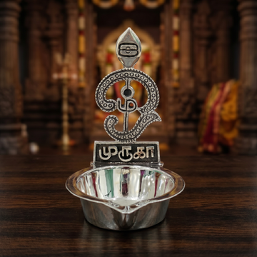 92.5 Silver The Murugan Om Vel Silver Diya