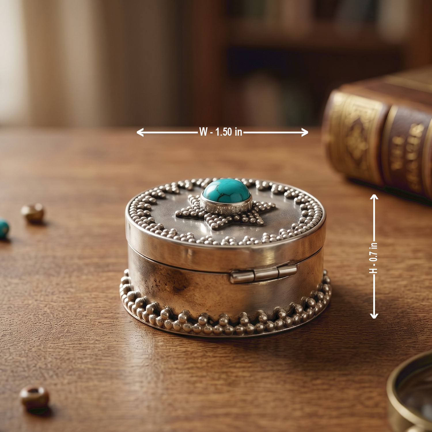 92.5 Silver Designer Kumkum Box